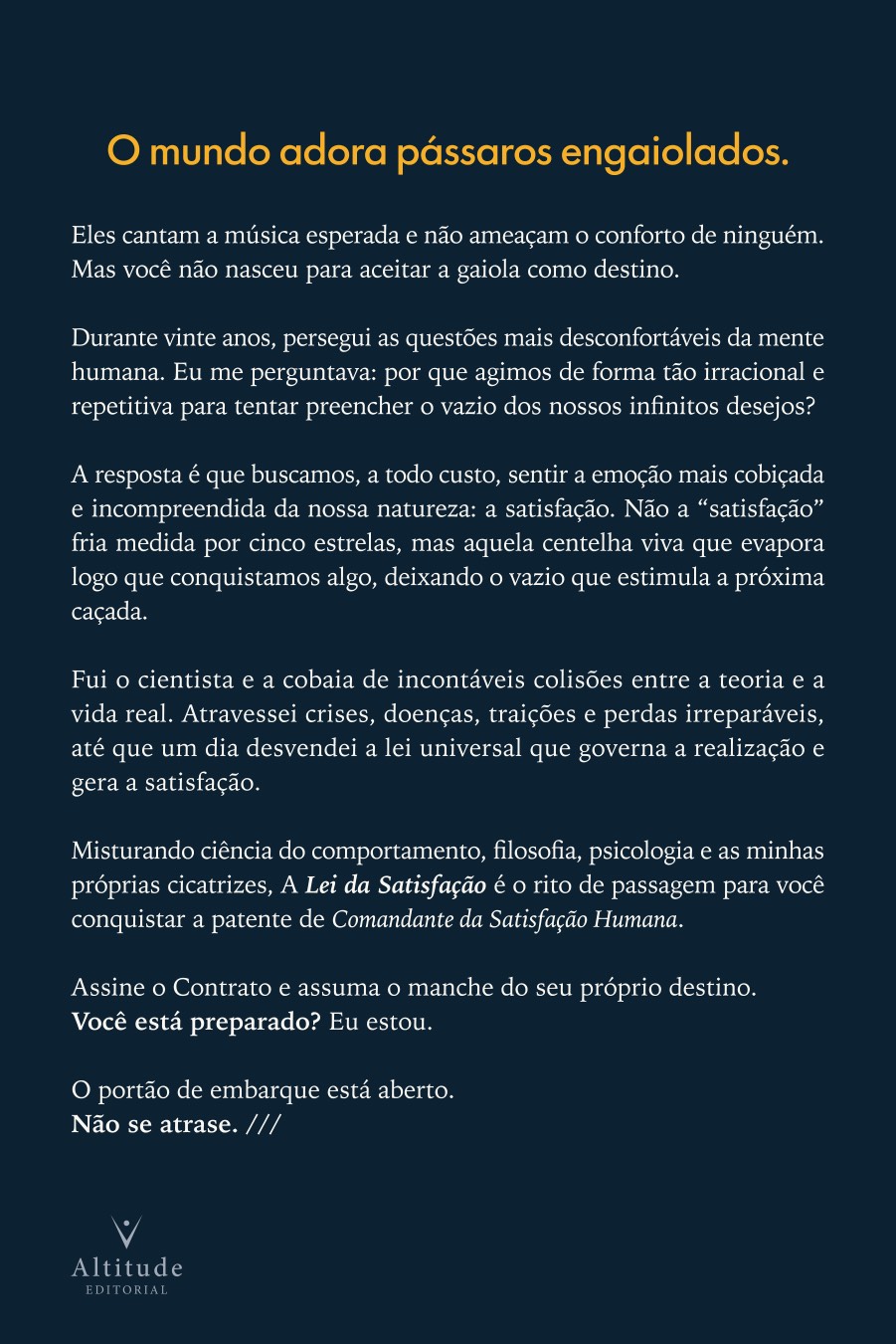 Contracapa do livro com a sinopse