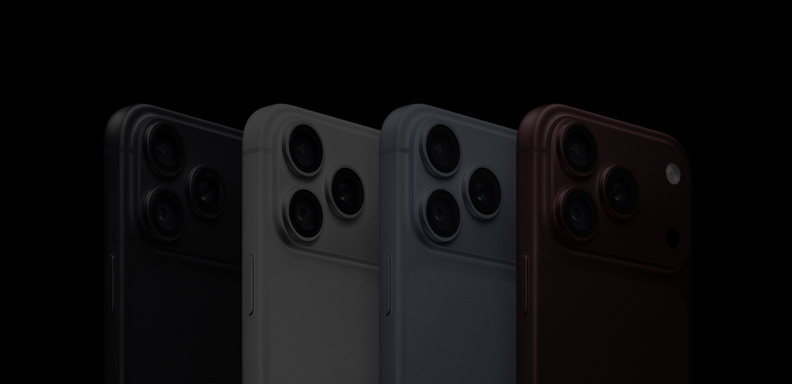 Imagem oficial Apple das cores do iPhone 18 Pro