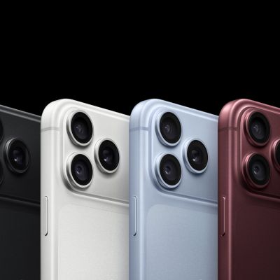 Imagem oficial Apple com detalhe das cores do iPhone 18 Pro