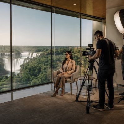 Imagem editorial para gestão de redes sociais em Foz do Iguaçu.
